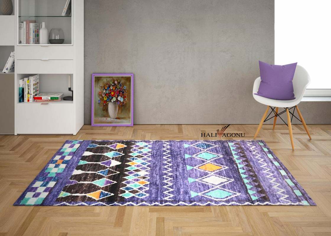 Mavera%2003%20%20-%20Etnik%20Kilim%20Desenli%20Lila%2011mm%20Baskılı%20Halı