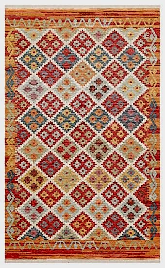 Nomad Çift Taraflı Otantik Pamuk Kilim