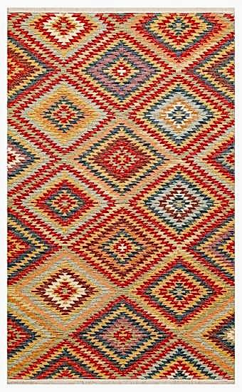 Nomad Çift Taraflı Otantik Pamuk Kilim