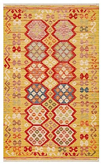 Nomad Çift Taraflı Otantik Pamuk Kilim