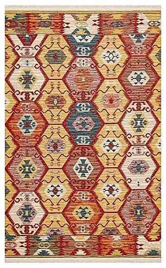 Nomad Çift Taraflı Otantik Pamuk Kilim